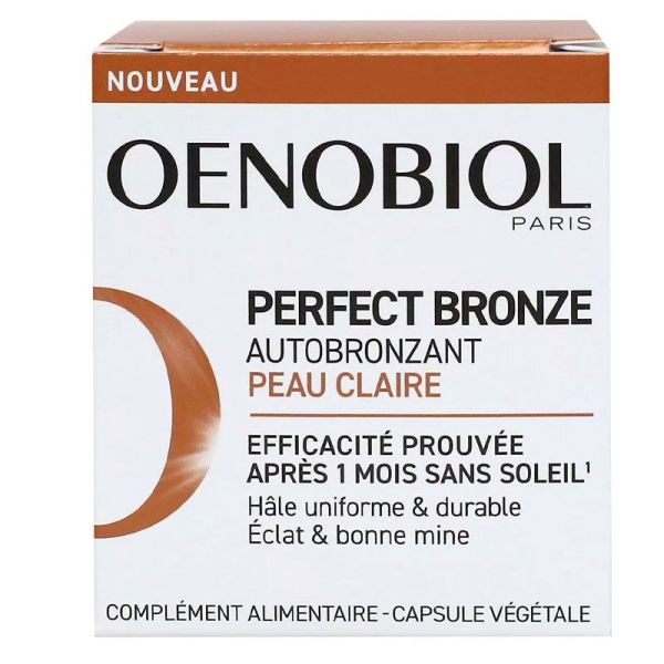 Oenobiol Perfect Bronz Autobronzant Peau Claire - 30 Capsules