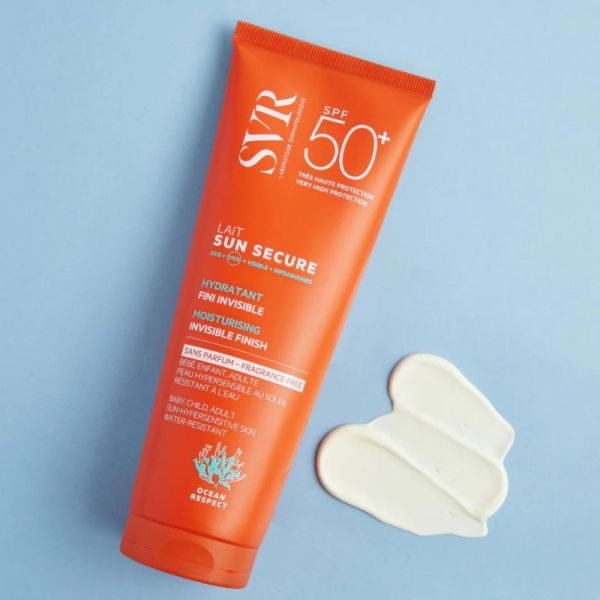 SVR Sun Secure Lait Sans Parfum SPF50+ Hydratant au Fini Invisible - 250 ml