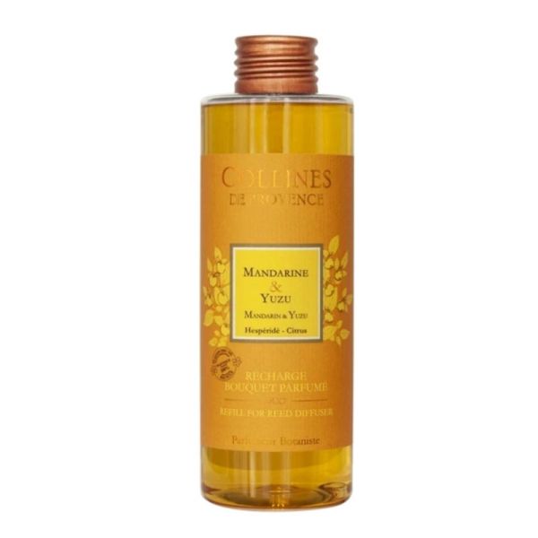 Collines de Provence Recharge Bouquet Parfumé Mandarine et Yuzu – parfum d’intérieur frais et pétillant
