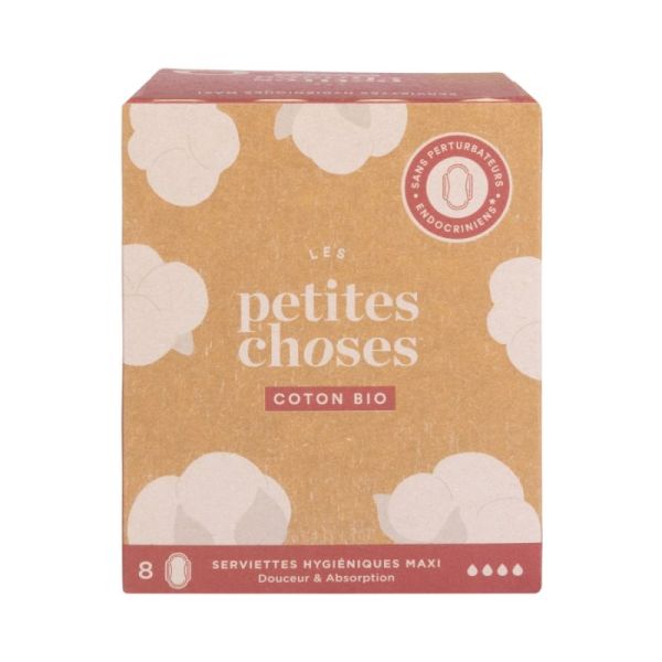 Les Petites Choses Serviettes Hygiéniques Extra Long Coton Bio 8 unités