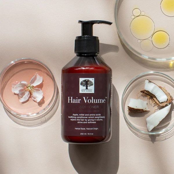 New Nordic Hair Volume Après-Shampoing 250 ml – Soin démêlant volumateur sans silicone