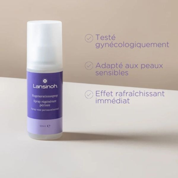 Lansinoh Spray Régénérant Périnée 100ml - Apaise et rafraîchit le périnée après l'accouchement