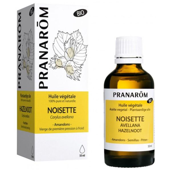 Pranarōm Huile Végétale Noisette Bio - 50ml - Équilibre, purifie et protège la peau