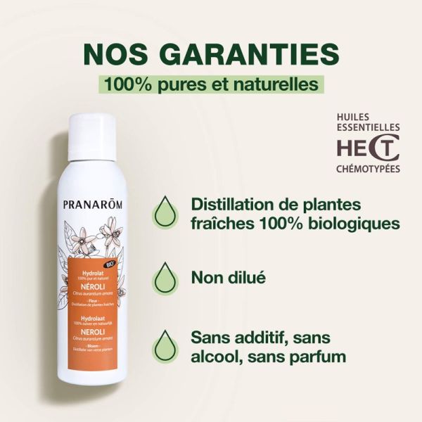 Pranarôm Hydrolat Néroli Bio 150ml – Revitalisation et éclat