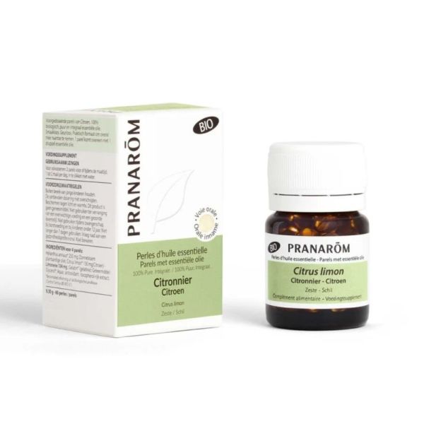 Pranarom Perles d'Huile Essentielle Citronnier 60 Perles