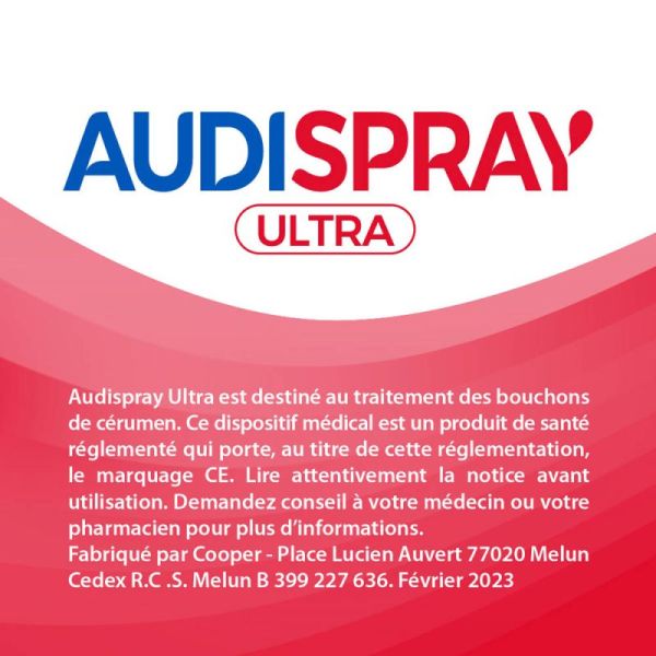 Audispray Ultra - 50 ml - Traitement immédiat de cérumen