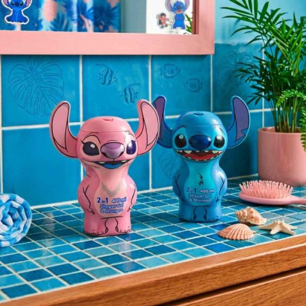 Air-Val Disney Angel de Lilo & Stitch Gel Douche Shampoing 2 en 1 400 ml - Hygiène douce enfant