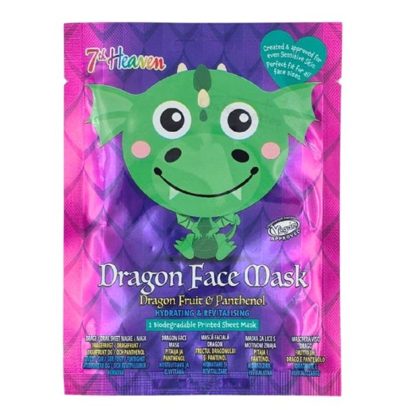 7th Heaven Masque Visage Dragon 1 Masque – Soin hydratant et revitalisant