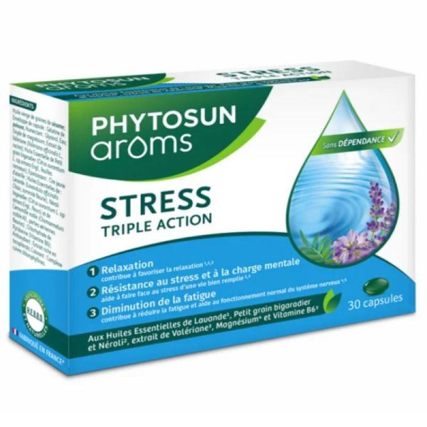 Phytosun Aroms Stress Triple Action aux Huiles Essentielles 30 capsules