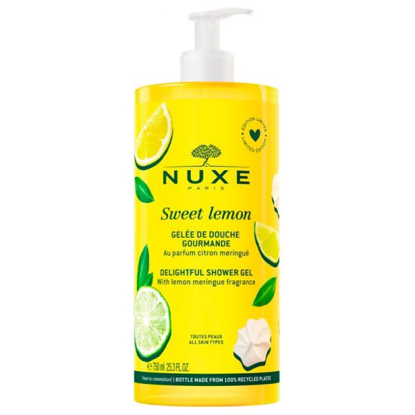 Nuxe Sweet Lemon Gelée de Douche Gourmande - 750 ml - Nettoyage douceur et parfum gourmand