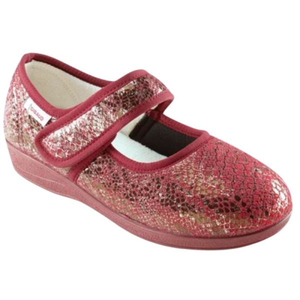 Gibaud CHUT Ikaria Bordeaux - Chaussures Confort Femme Pieds Déformés