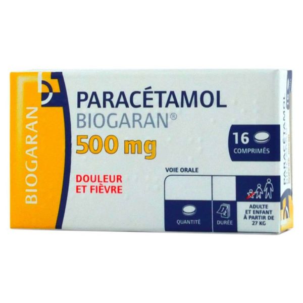 Biogaran Paracétamol 500mg - 16 comprimés