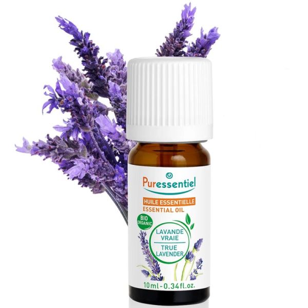 Puressentiel Huile Essentielle Lavande Vraie Bio 10 ml – Favorise la relaxation, calme le stress et améliore le sommeil