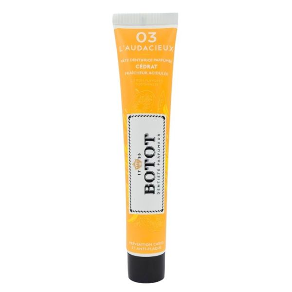 Botot 03 L'Audacieux Pâte dentifrice parfumée 75 ml - Cédrat, prévention caries et anti-plaque