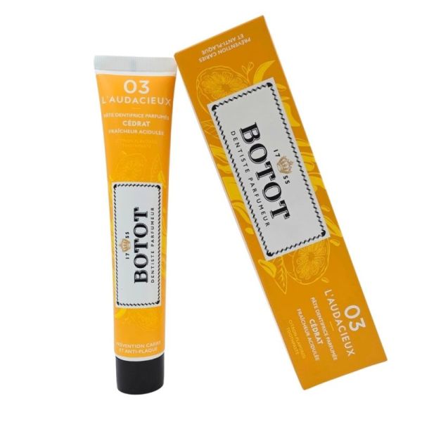 Botot 03 L'Audacieux Pâte dentifrice parfumée 75 ml - Cédrat, prévention caries et anti-plaque