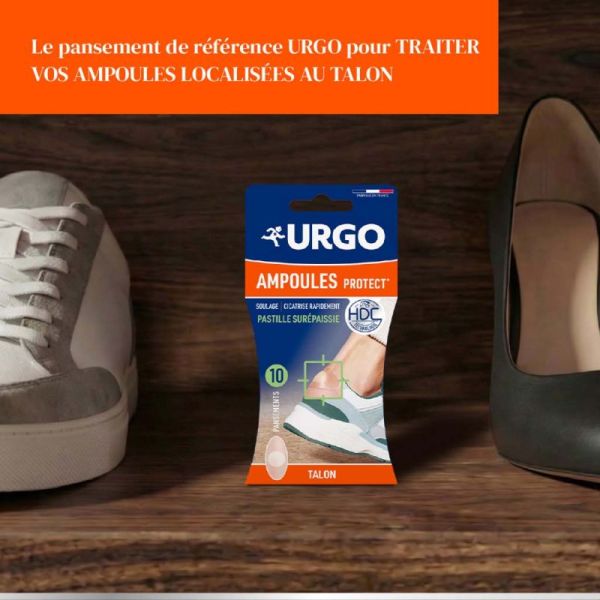 Urgo Traitement Ampoules Talon - 10 pansements - Soulagement immédiat et cicatrisation ciblée