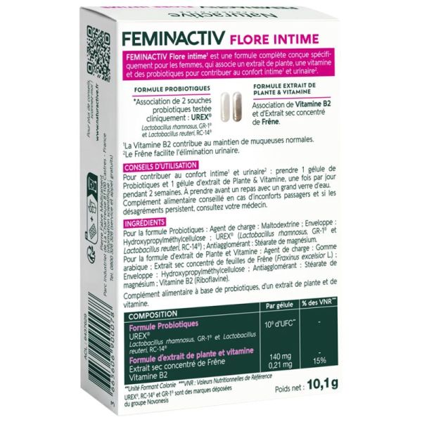 Naturactive Feminactiv Flore Intime 28 gélules – Confort intime et urinaire