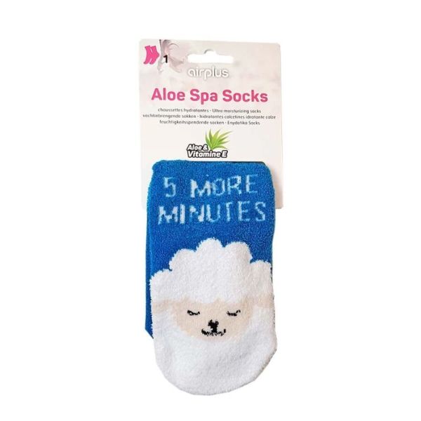 AirPlus Aloe Spa Socks Chaussettes Hydratantes Bleu Motif Mouton - 39-42