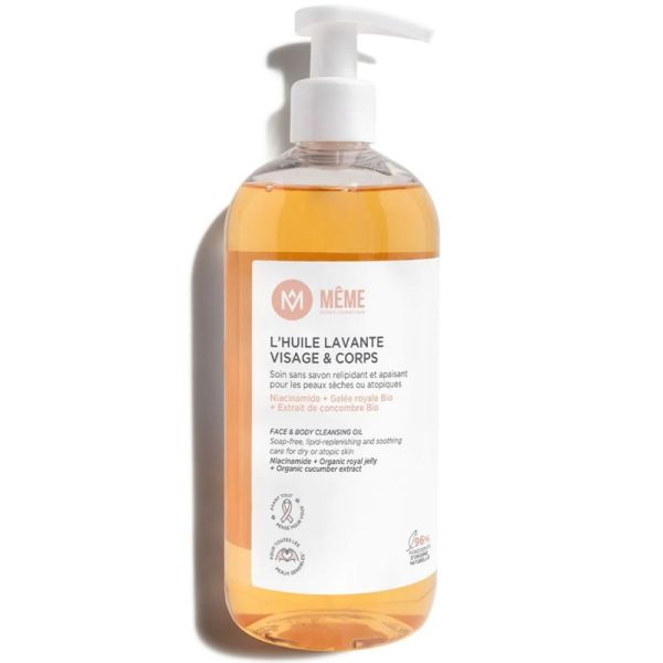 MÊME L'Huile Lavante Visage et Corps 500ml – Soin surgras et anti-irritations