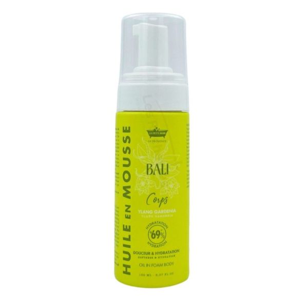 Les Petits Bains de Provence Huile en Mousse Corps Bali 150ml - Hydrate intensément et adoucit tous les types de peaux