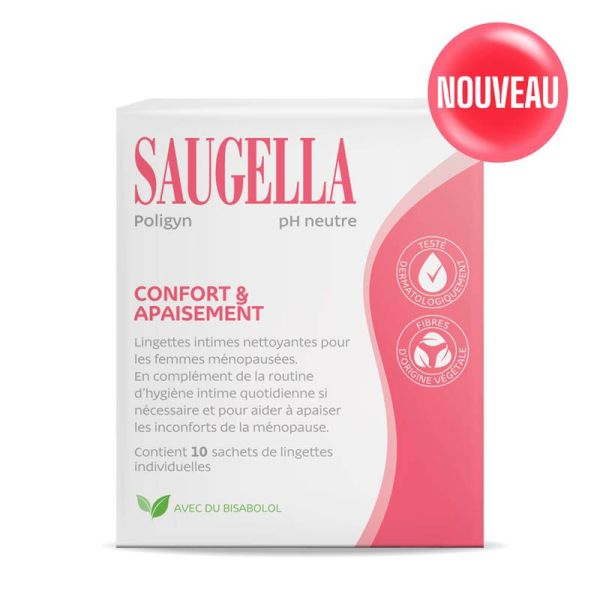 Saugella Poligyn Lingettes Boite de 10