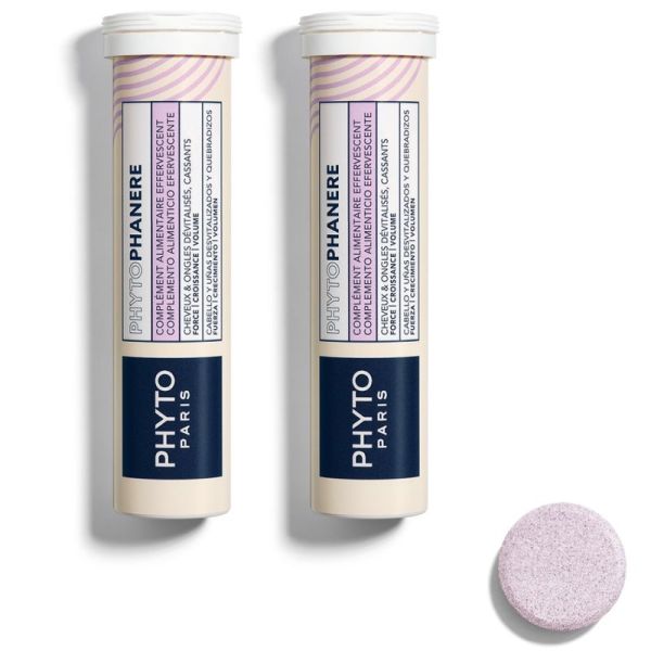 Phyto Phytophanere Effervescent Cheveux & Ongles - 30 comprimés effervescents - Force, croissance et volume