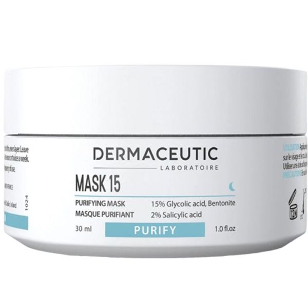 Dermaceutic Mask 15 - 30ml - Masque purifiant et sébo-régulateur anti-imperfections