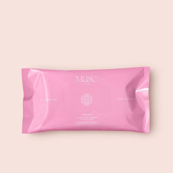 Musc Intime Sakura Lingettes Intimes Organiques x30 – Fraicheur intime