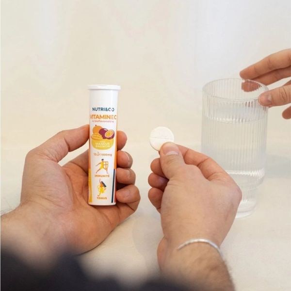 Nutri&Co Vitamine C 15 comprimés Mangue Passion - Réduit la fatigue et soutient l'immunité