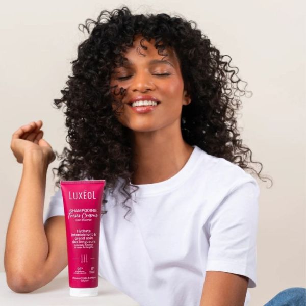 Luxéol Shampooing Frisés & Crépus Flacon 250 ml - Lave en douceur, nourrit intensément et définit les boucles