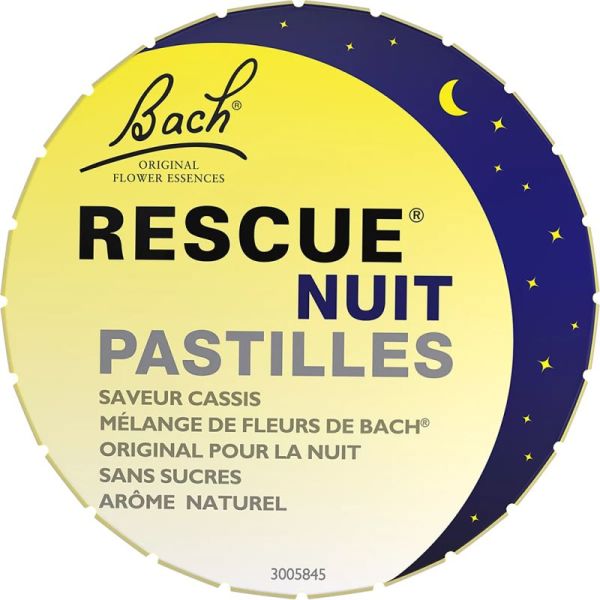 Rescue Nuit Pastilles Saveur Cassis 50g – Sommeil et sérénité