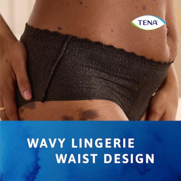 TENA Silhouette Plus Noir Taille Basse - Taille L - 10 Protections - Sous-Vêtements Absorbants