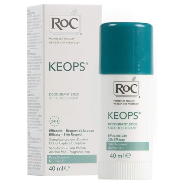 RoC Keops Déodorant Stick 24h Peaux Normales - 40 ml