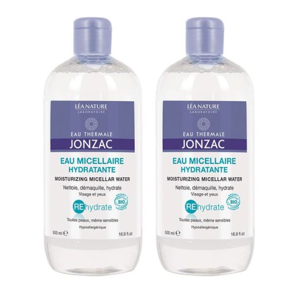 Jonzac Eau thermale Eau Micellaire Hydratante Bio Rehydrate 2x500ml