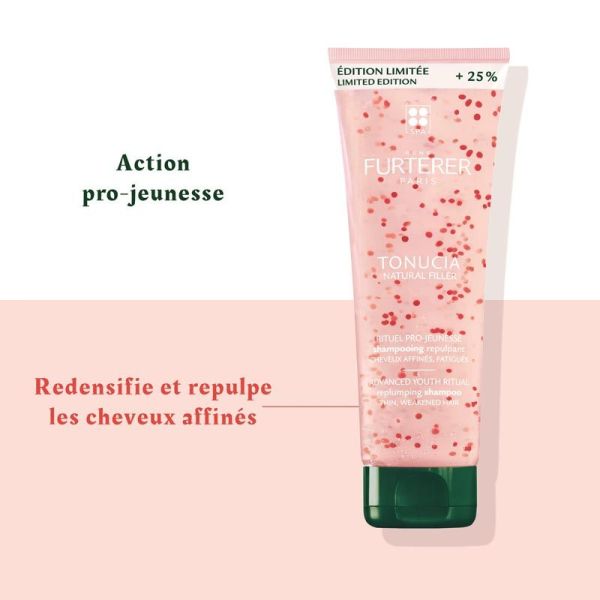 René Furterer Tonucia Shampoing Repulpant Natural Filler - 250 ml - Cheveux Affinés et Fatigués