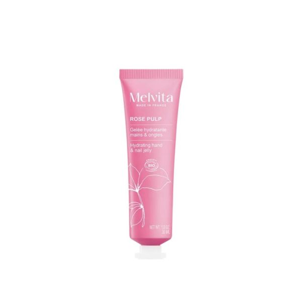 Melvita Gelée Hydratante Mains & Ongles Rose 30 ml - Soin hydratant et fortifiant