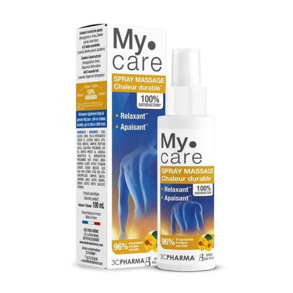 3CPharma My.Care Spray Massage 100 ml - Chaleur durable et relaxation