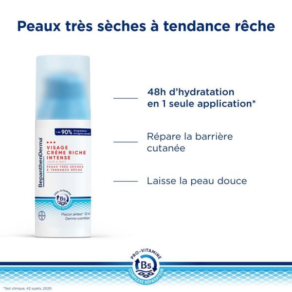 Bayer BepanthenDerma Crème Riche Intense Visage - 50ml