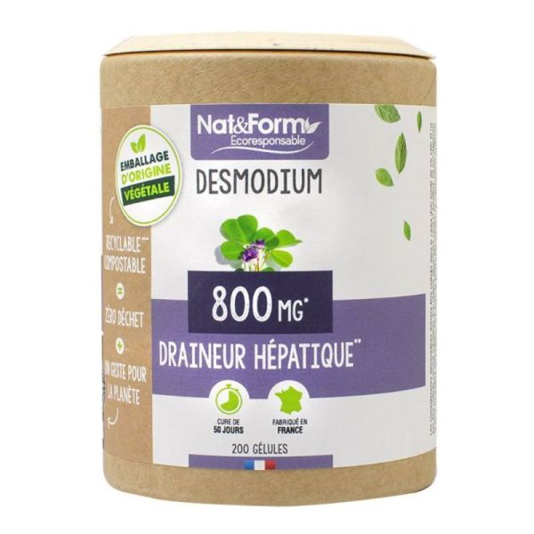 Nat&Form Écoresponsable Desmodium Draineur Hépatique - 200 Gélules