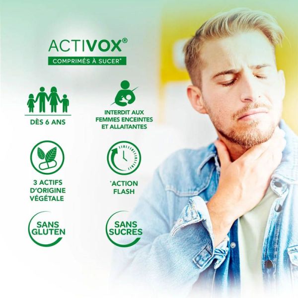 Activox Propolis 20 Comprimés à Sucer - Action flash, apaise la gorge et les cordes vocales, soutient le système immunitaire