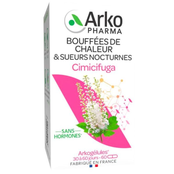 Arkopharma Arkogélules Bouffées de Chaleur & Sueurs Nocturnes - 60 Gélules - Confort pendant la ménopause
