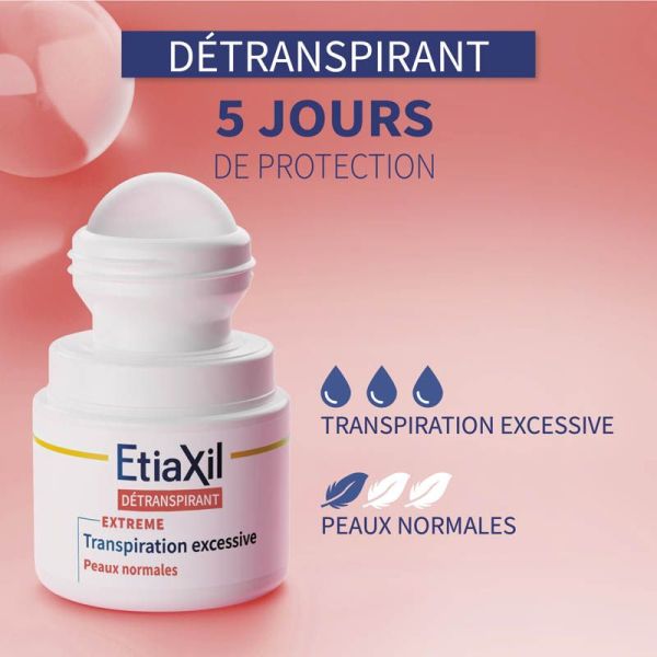 Etiaxil Détranspirant Aisselles Peaux Normales Roll-On - Lot de 2 x 15ml