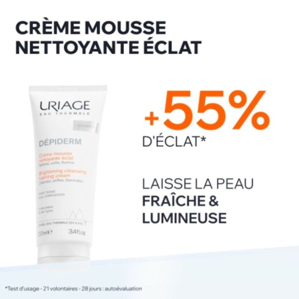 Uriage Depiderm Crème Mousse Nettoyante Éclat 100 ml - Nettoie, unifie et illumine