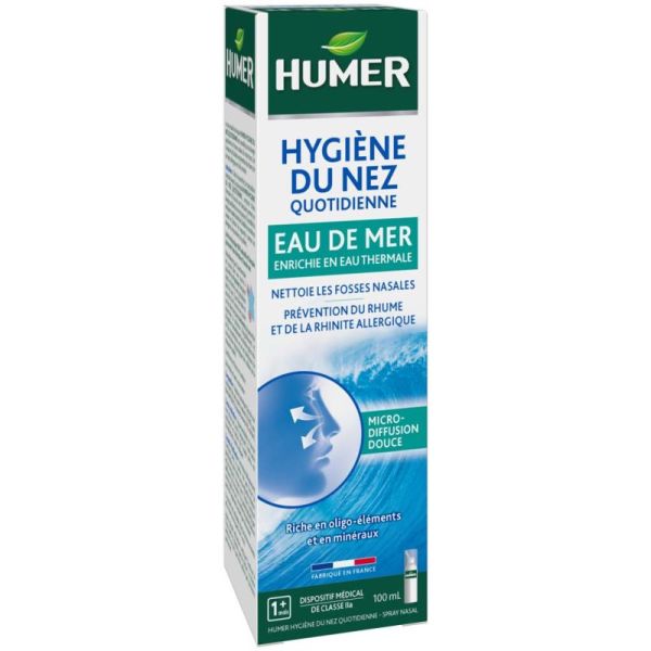 Humer Hygiène du Nez Solution Saline - Lavage Isotonique du Nez - 100 ml
