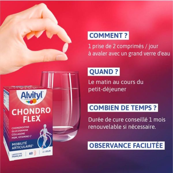 Alvityl Chondroflex -180 comprimés - Confort articulaire et protection du cartilage