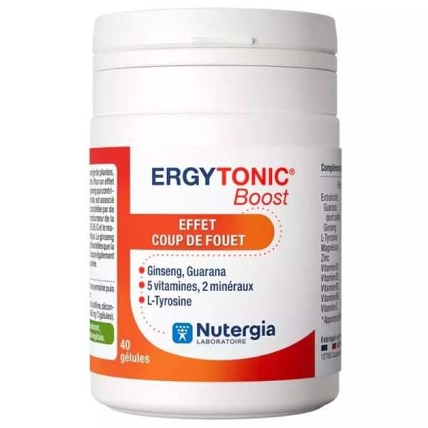 Nutergia ErgyTonic Boost - 40 gélules - Effet coup de fouet