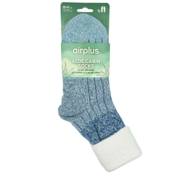 AirPlus Aloe Cabin Chaussettes Hydratantes Femme Cocooning Bleu - Pointure 35-41