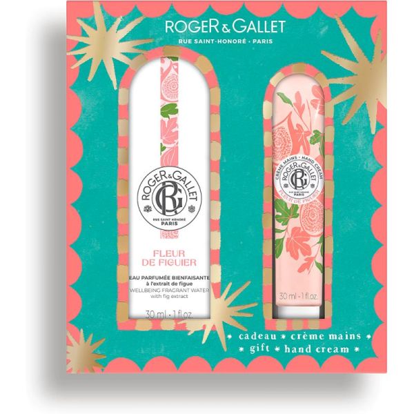Roger & Gallet Fleur de Figuier Eau Parfumée Bienfaisante 30 ml + Crème Mains Bienfaisant 30 ml OFFERTE
