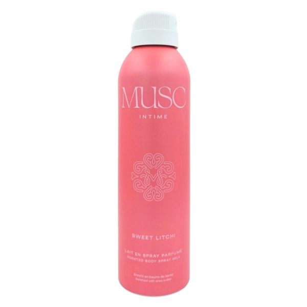 Musc Intime Sweet Litchi Lait en Spray Parfumé 200 ml - Lait corporel hydratant au beurre de karité