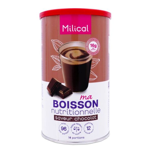 Milical Ma Boisson Nutritionnelle - 14 Portions - Saveur Chocolat - Minceur gourmande et équilibrée